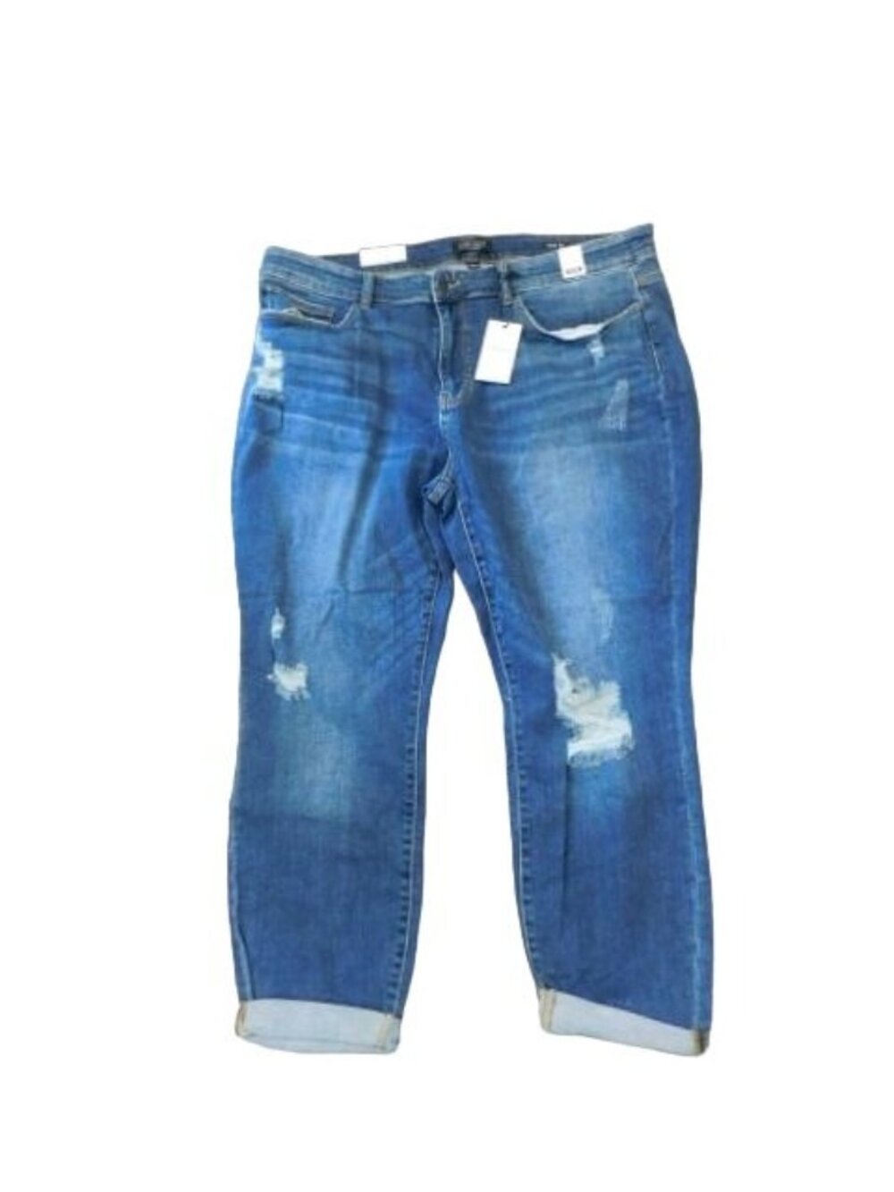 Judy Blue Size 22W Plus Size Distressed Mid Rise STRETCH Denim Jeans NWT